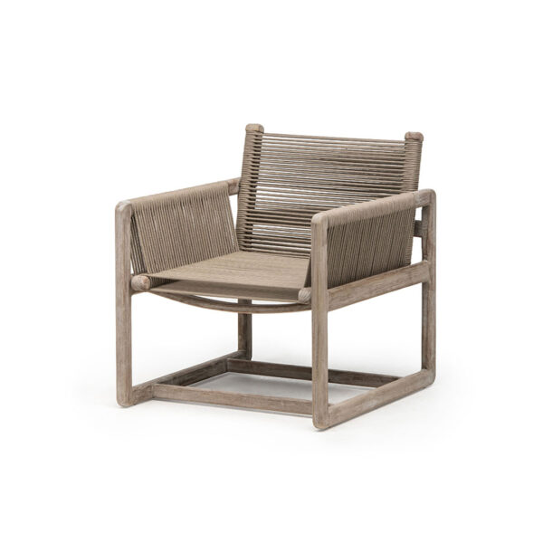carlo easy chair, teak, gommaire, dining, seating, outdoor collection, teak collection, gommaire collection