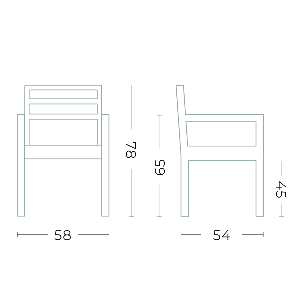 chair kourtis gommaire teak jared outdoor dining seating