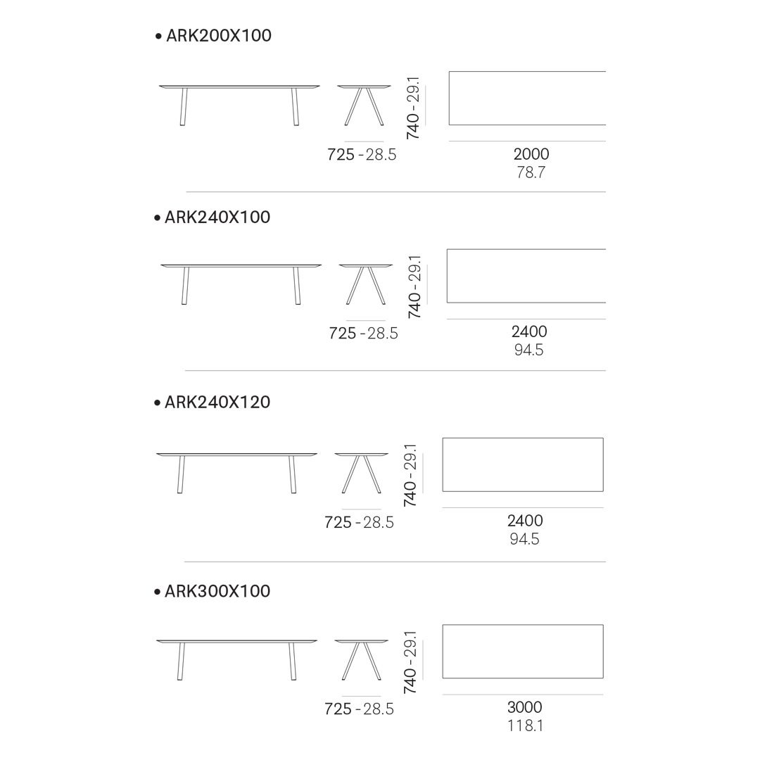 Pedrali τραπέζι τραπεζαρίας Arki - Image 6