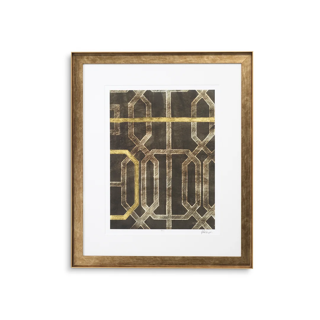 EICHHOLTZ PRINT TRELLIS PATTERN BY ETHAN HARPER II SET OF 2 - Image 4